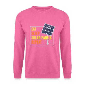Eat Sleep Panneaux solaires Photovoltaïques - Sweat-shirt Unisexe - rose - Devant