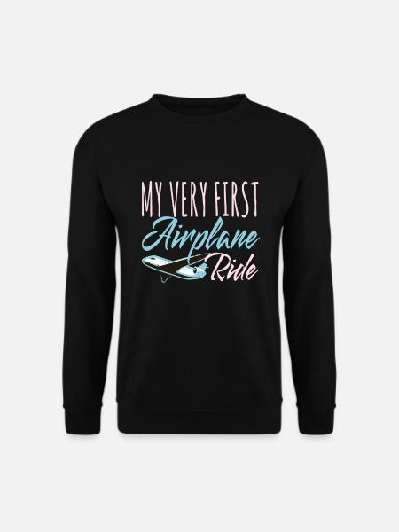 My Very First Airplane Ride Flugzeug - Unisex Pullover - Schwarz