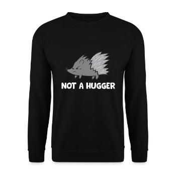 Porcupine Not A Hugger Funny Porcupine - Unisex Sweatshirt - black - Front - Alina (178cm) & Michal (187cm)