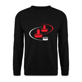 Air Hockey Air hockey arcade - Unisex Sweatshirt - black - Front - Alina (178cm) & Michal (187cm)