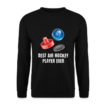 Meilleur joueur d’air hockey airhockey - Sweat-shirt Unisexe - noir - Devant - Alina (178cm) & Michal (187cm)