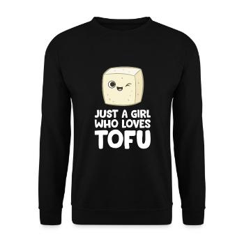 Juste une fille qui aime le tofu - Sweat-shirt Unisexe - noir - Devant - Alina (178cm) & Michal (187cm)