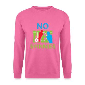 No Spinnies Drehfußball Kickern - Unisex Pullover - Pink - Vorne