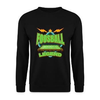 Foosball Legend Drehfußball Kickern - Unisex Pullover - Schwarz - Vorne - Alina (178cm) & Michal (187cm)