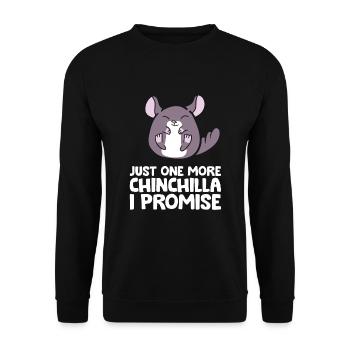 Juste un chinchilla de plus que je promets Pet - Sweat-shirt Unisexe - noir - Devant - Alina (178cm) & Michal (187cm)