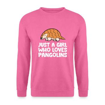 Nur ein Mädchen, das Schuppentiere liebt - Unisex Pullover - Pink - Vorne