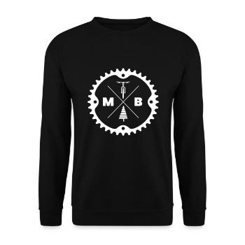 Vélo de montagne Fahrrad Biker MB - Sweat-shirt Unisexe - noir - Devant - Alina (178cm) & Michal (187cm)