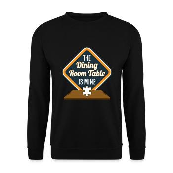 Dining Table Is Mine Rätsel Puzzlen - Unisex Pullover - Schwarz - Vorne - Alina (178cm) & Michal (187cm)