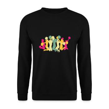 Cheerleading Rétro Cheerleader - Sweat-shirt Unisexe - noir - Devant - Alina (178cm) & Michal (187cm)