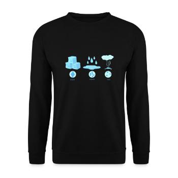 Physical state water - Unisex Sweatshirt - black - Front - Alina (178cm) & Michal (187cm)