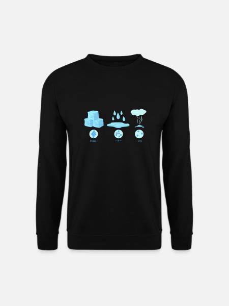 Aggregatzustand Wasser - Unisex Pullover - Schwarz