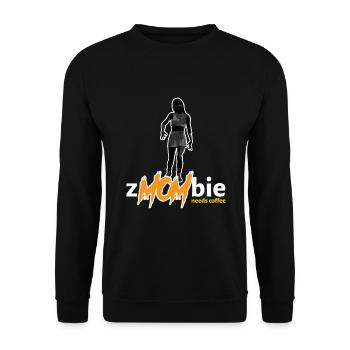 Maman zombie a besoin de café Halloween - Sweat-shirt Unisexe - noir - Devant - Alina (178cm) & Michal (187cm)