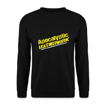 Apocalyptic Leatherwork Leather Craft - Unisex Sweatshirt - black - Front - Alina (178cm) & Michal (187cm)
