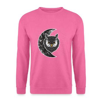 Eule Mond Vogel Süß Eulen Vögel - Unisex Pullover - Pink - Vorne