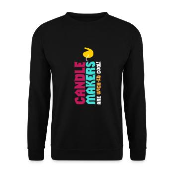 Candle Makers Cool Candle Maker Candles - Unisex Sweatshirt - black - Front - Alina (178cm) & Michal (187cm)