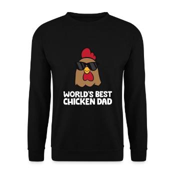 Propriétaire de poulet Papa Meilleur poulet papa du monde - Sweat-shirt Unisexe - noir - Devant - Alina (178cm) & Michal (187cm)