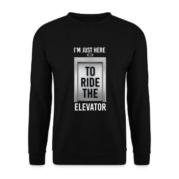 Aufzug Lift Ride The Elevator Fahrstuhl - Unisex Sweatshirt - black - Front - Alina (178cm) & Michal (187cm)