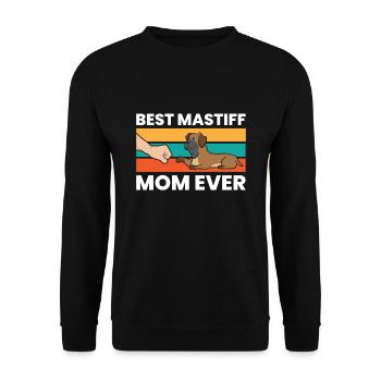 Cane Corso Beste italienische Dogge Mama aller - Unisex Pullover - Schwarz - Vorne - Alina (178cm) & Michal (187cm)