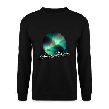 Aurores boréales - Sweat-shirt Unisexe - noir - Devant - Alina (178cm) & Michal (187cm)