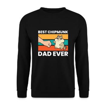 Bester Chipmunk-Vater aller Zeiten - Unisex Pullover - Schwarz - Vorne - Alina (178cm) & Michal (187cm)