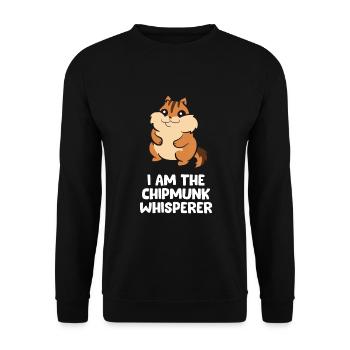 Funny Chipmunk Whisperer I Am The Chipmunk - Unisex Sweatshirt - black - Front - Alina (178cm) & Michal (187cm)