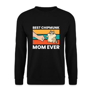 Beste Chipmunk-Mutter aller Zeiten - Unisex Pullover - Schwarz - Vorne - Alina (178cm) & Michal (187cm)