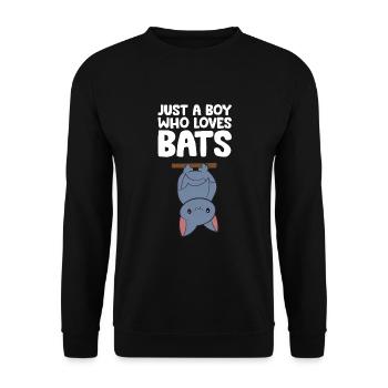 Juste un garçon qui aime les chauves-souris - Sweat-shirt Unisexe - noir - Devant - Alina (178cm) & Michal (187cm)