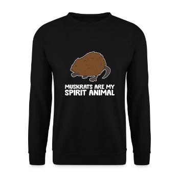 Les rats musqués sont mon animal d’âme - Sweat-shirt Unisexe - noir - Devant - Alina (178cm) & Michal (187cm)