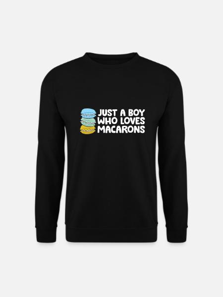 Just a Boy Who Loves Macarons - Unisex Sweatshirt - black
