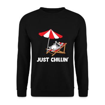 Cute Chinchillin Chinchilla Owner Funny Pet - Unisex Pullover - Schwarz - Vorne - Alina (178cm) & Michal (187cm)