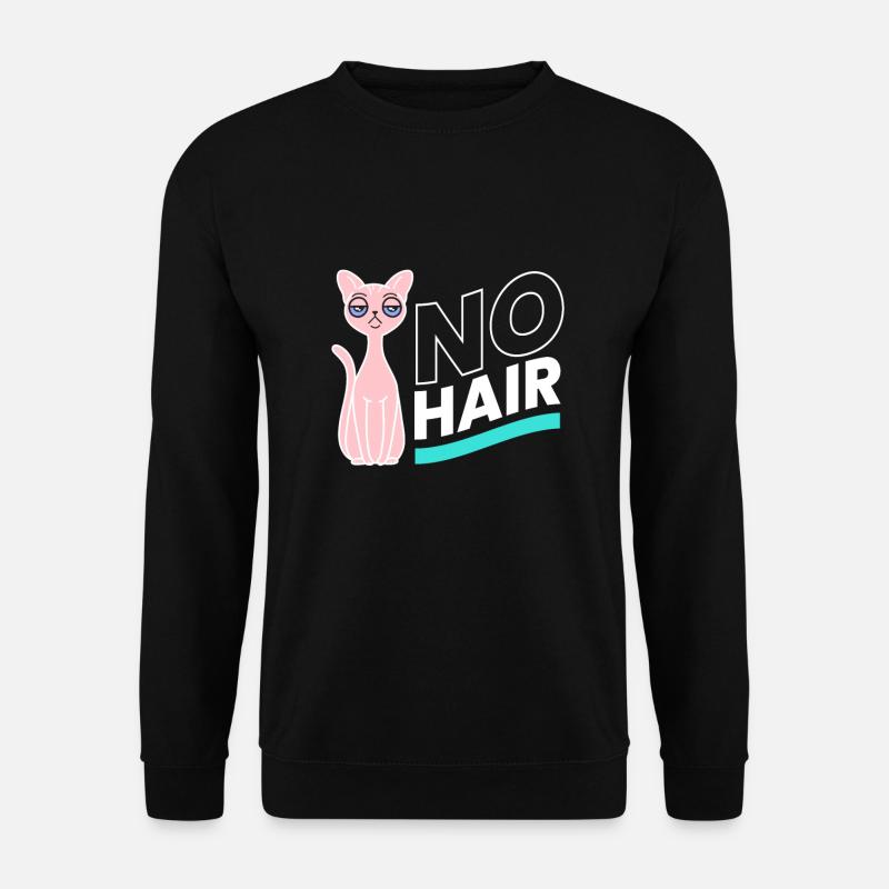 Pas de cheveux Sphynx Chat Chaton Nu Chat - Sweat-shirt Unisexe - noir