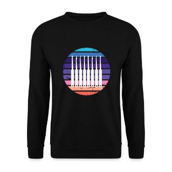 Lockpicking Retro Lockpicking Lockpicker - Unisex Sweatshirt - black - Front - Alina (178cm) & Michal (187cm)
