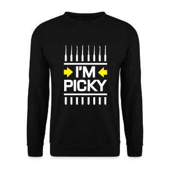 IM Picky Lockpicking Lockpicker - Unisex Sweatshirt - black - Front - Alina (178cm) & Michal (187cm)
