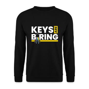 Keys Are Boring Lockpicking Lockpicker - Unisex Sweatshirt - black - Front - Alina (178cm) & Michal (187cm)