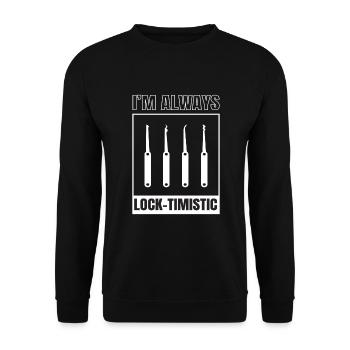 Lock-Timistic Lockpicking Lockpicker - Unisex Sweatshirt - black - Front - Alina (178cm) & Michal (187cm)