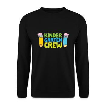 Kindergarten Crew - Unisex Sweatshirt - black - Front - Alina (178cm) & Michal (187cm)