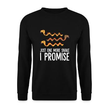 Corn Snake Lover Just One More Snake I Promise - Unisex Sweatshirt - black - Front - Alina (178cm) & Michal (187cm)