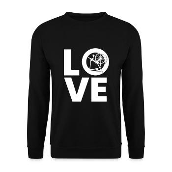 Love Wheel Spiders - Unisex Sweatshirt - black - Front - Alina (178cm) & Michal (187cm)