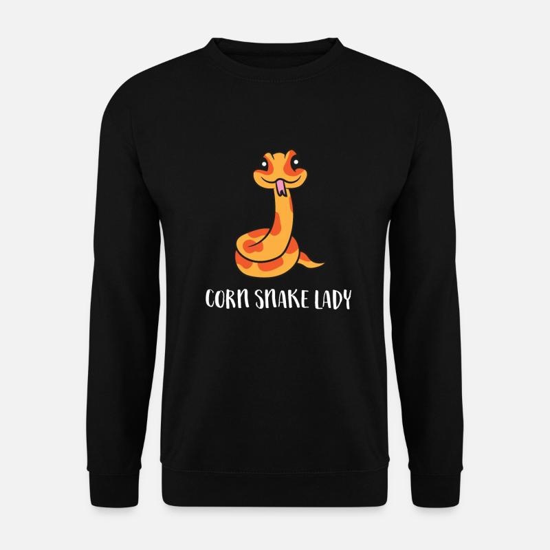 Corn Snake Lady Cute Pet Corn Snake - Unisex Pullover - Schwarz