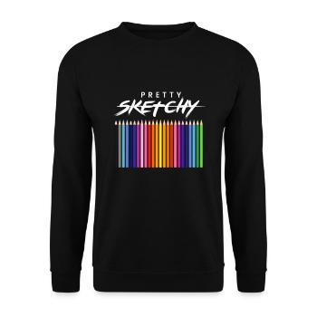 Pretty Sketchy Drawing Art Artists - Unisex Sweatshirt - black - Front - Alina (178cm) & Michal (187cm)