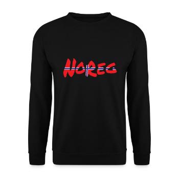 Norway Noreg Norwegen - Unisex Pullover - Schwarz - Vorne - Alina (178cm) & Michal (187cm)