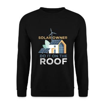 Faites-le sur le toit solaire photovoltaïque - Sweat-shirt Unisexe - noir - Devant - Alina (178cm) & Michal (187cm)