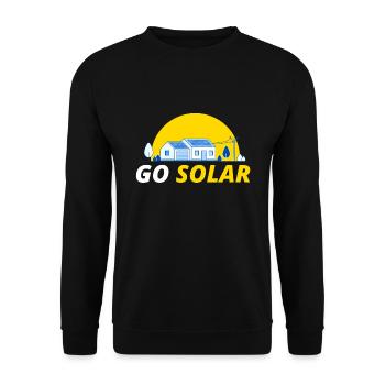 Go Solar Solar Photovoltaics - Unisex Sweatshirt - black - Front - Alina (178cm) & Michal (187cm)