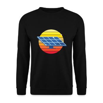 Solaire Rétro Photovoltaïque - Sweat-shirt Unisexe - noir - Devant - Alina (178cm) & Michal (187cm)