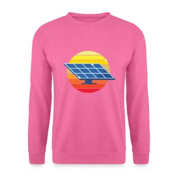 Solaire Rétro Photovoltaïque - Sweat-shirt Unisexe - rose - Devant