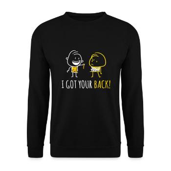 I Got Your Back! Friendship Feunde - Unisex Sweatshirt - black - Front - Alina (178cm) & Michal (187cm)