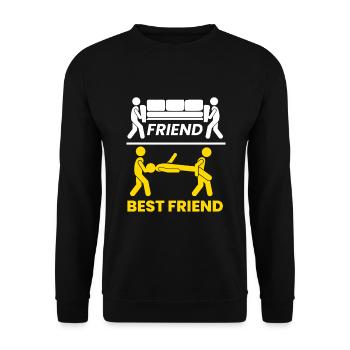Best Friend Sofa Friendship - Unisex Sweatshirt - black - Front - Alina (178cm) & Michal (187cm)