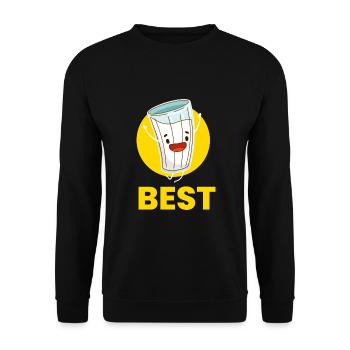 Meilleur ami Milk Friendship - Sweat-shirt Unisexe - noir - Devant - Alina (178cm) & Michal (187cm)