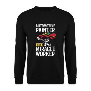 Painter Miracle Worker Lackierer - Unisex Pullover - Schwarz - Vorne - Alina (178cm) & Michal (187cm)