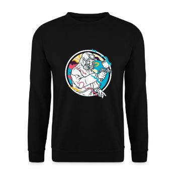 Painter Paint Gun - Unisex Sweatshirt - black - Front - Alina (178cm) & Michal (187cm)
